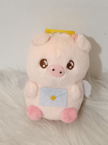 Llavero cerdito ángel 12cm 