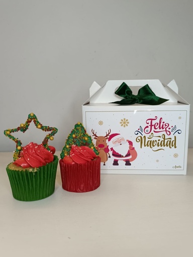 Cajita 2 Cupcake navideños 