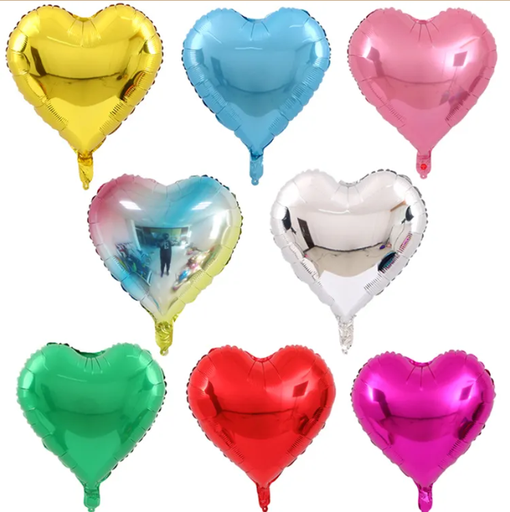 Mini Globo metálico corazón 