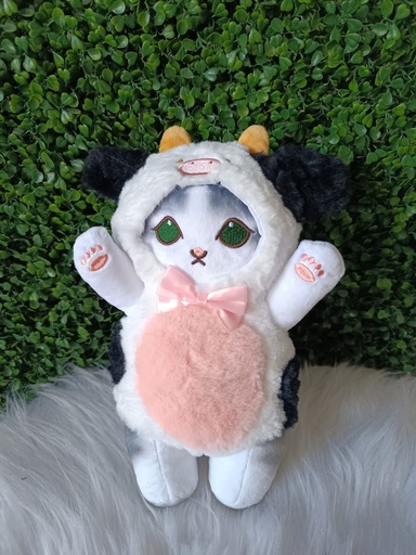 Gato mofusand disfraz vaca 27 cm