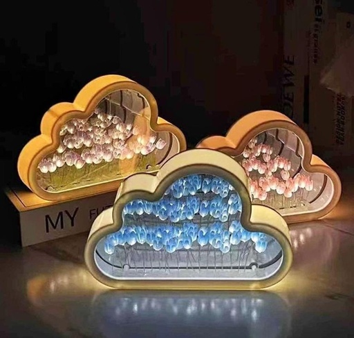 Lámpara de tulipanes en forma nube