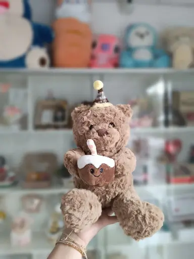 Oso con torta 28cm musical