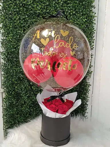 Ballon con rosas 