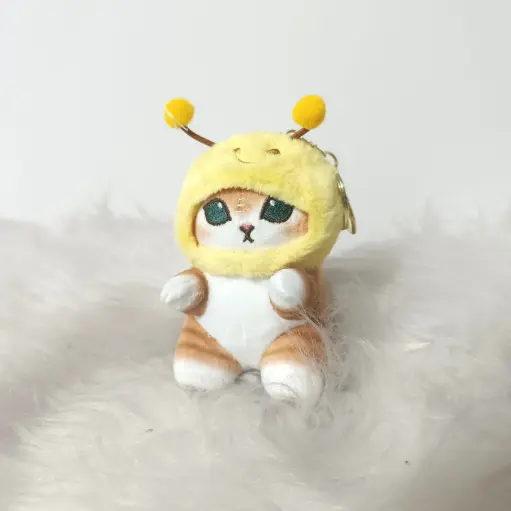Llavero Gato con disfraz de abeja 12cm
