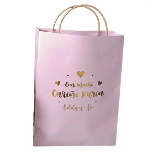 Bolsa de regalo de cartulina personalizada a medida