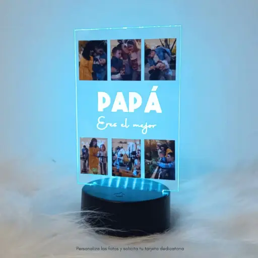 Lámpara LED Papá personalizado 