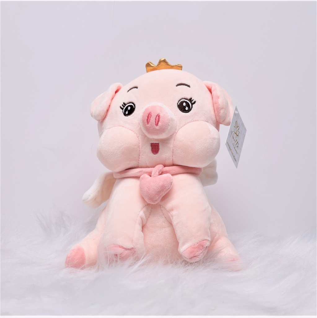 Peluche Chanchito Alas corona 22cm Anella