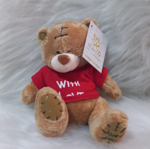 [OIL14] Peluche Osito i love U - Polo 18cm